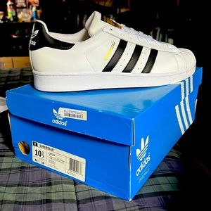 Adidas superstar shell toe new in box size 10 1/2